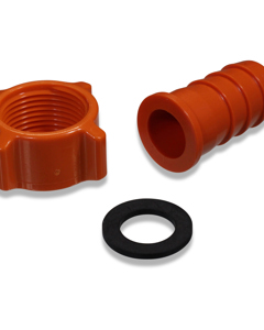 Hose nozzle orange 3/4" fm cpl w/swivel nut and gasket